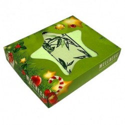 Упаковка подарочная коробка новогодняя салатовая